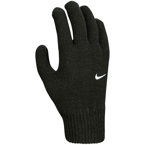 Nike Childrens/Kids Knitted Swoosh Winter Gloves Black/White S-M
