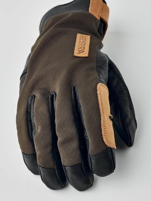 HESTRA ERGO GRIP ACTIVE WOOL TERRY 5-FINGER Dark Forest/Black