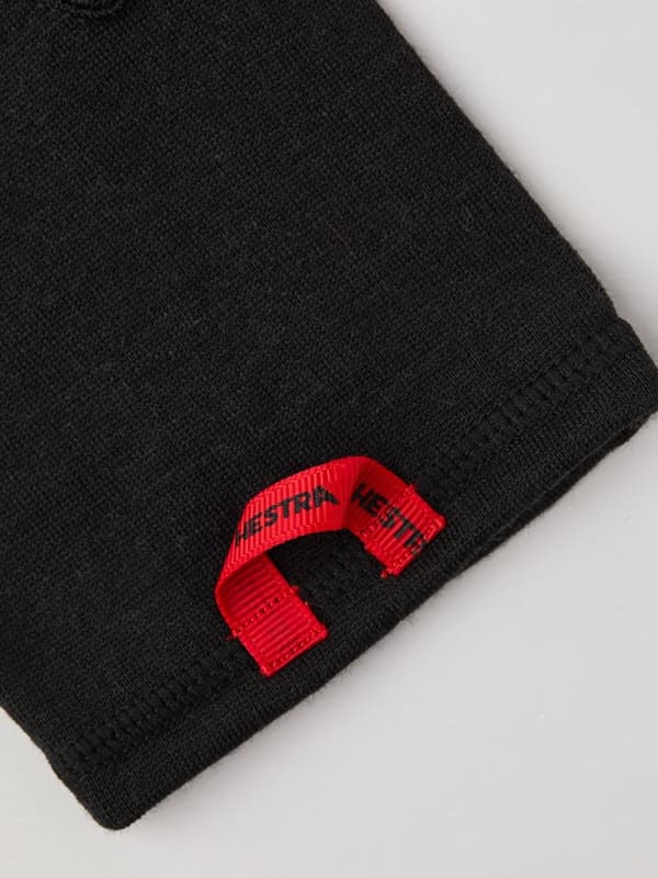 HESTRA MERINO WOOL LINER LONG 5-FINGER Black, liner handskar merinoull