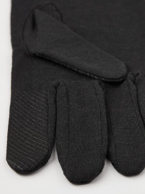 HESTRA MERINO WOOL LINER LONG 5-FINGER Black, liner handskar merinoull