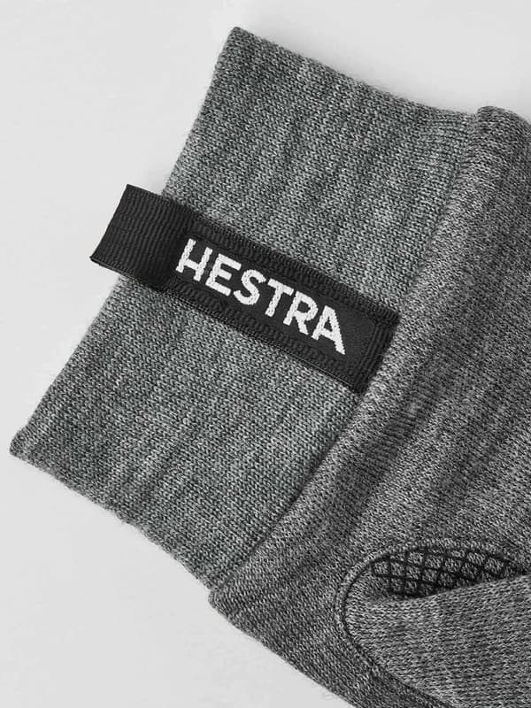 HESTRA MERINO TOUCH POINT 5-FINGER Grey, liner handskar merinoull