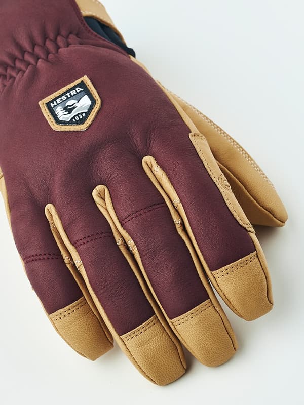 HESTRA ERGO GRIP INCLINE 5-FINGER Bordeaux/Natural Brown