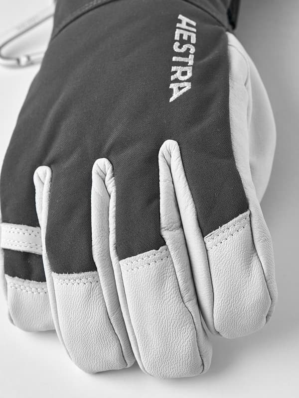 HESTRA ARMY LEATHER HELI SKI 5-FINGER Grey