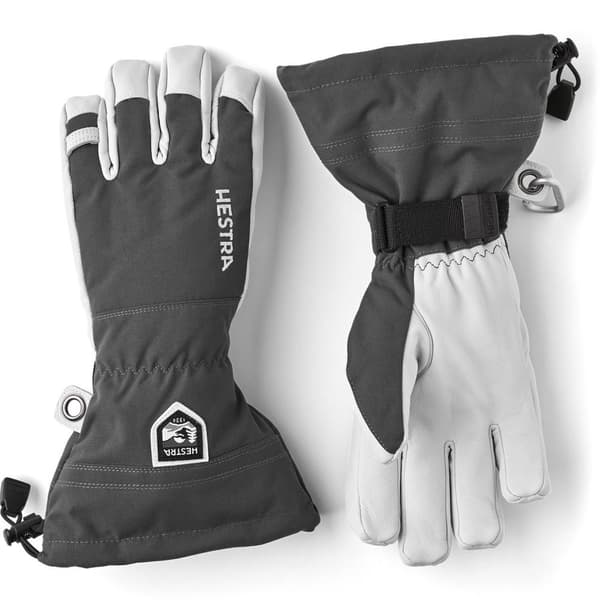 HESTRA ARMY LEATHER HELI SKI 5-FINGER Grey