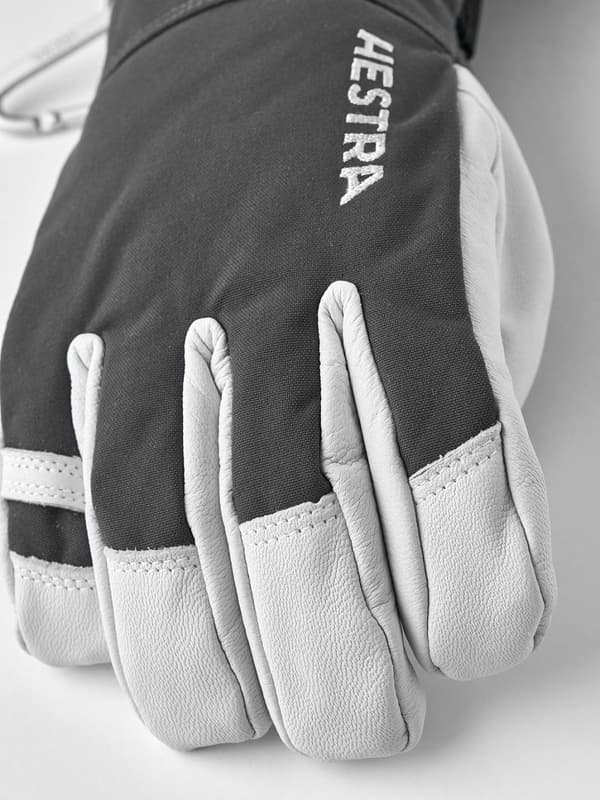 HESTRA ARMY LEATHER HELI SKI 5-FINGER Grey