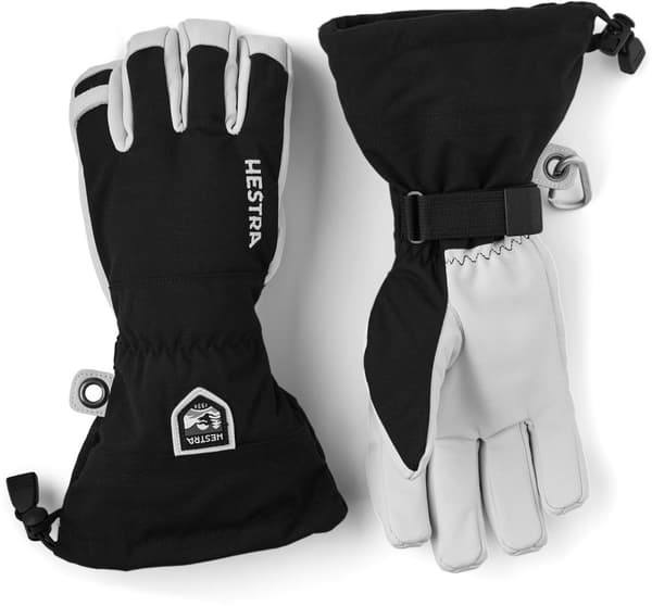 HESTRA ARMY LEATHER HELI SKI 5-FINGER Black