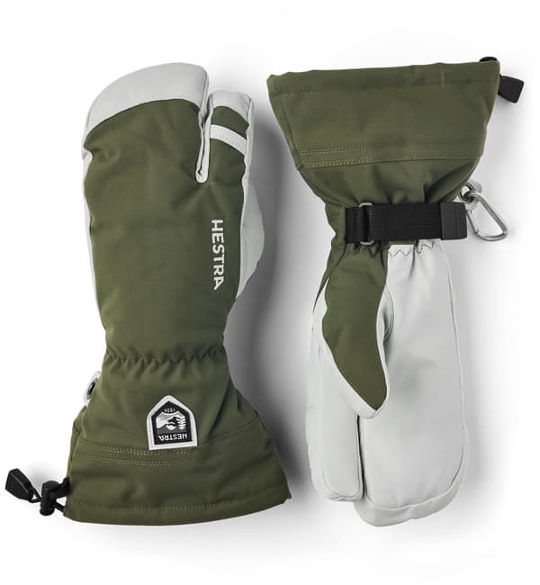 HESTRA ARMY LEATHER HELI SKI 3-FINGER Olive