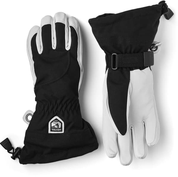 HESTRA HELI SKI FEMALE 5-FINGER Black/Offwhite damstorlek 6