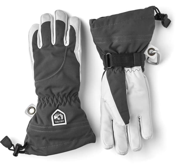 HESTRA HELI SKI FEMALE 5-FINGER Grey/Offwhite damstorlek 6