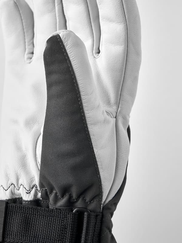 HESTRA HELI SKI FEMALE 5-FINGER Grey/Offwhite