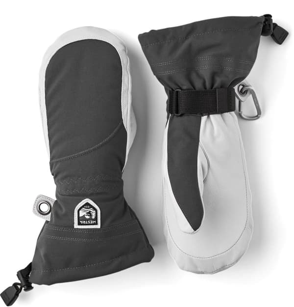 HESTRA  HELI SKI FEMALE MITT Grey/Offwhite damstorlek 6