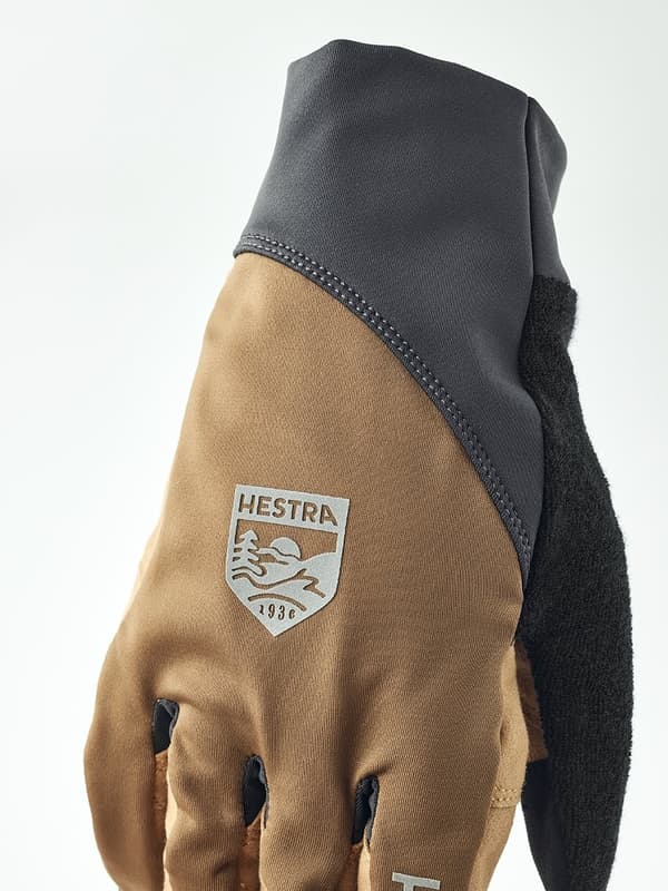 HESTRA ERGO GRIP RACE CUT 5-FINGER Light Brown/Dark Grey
