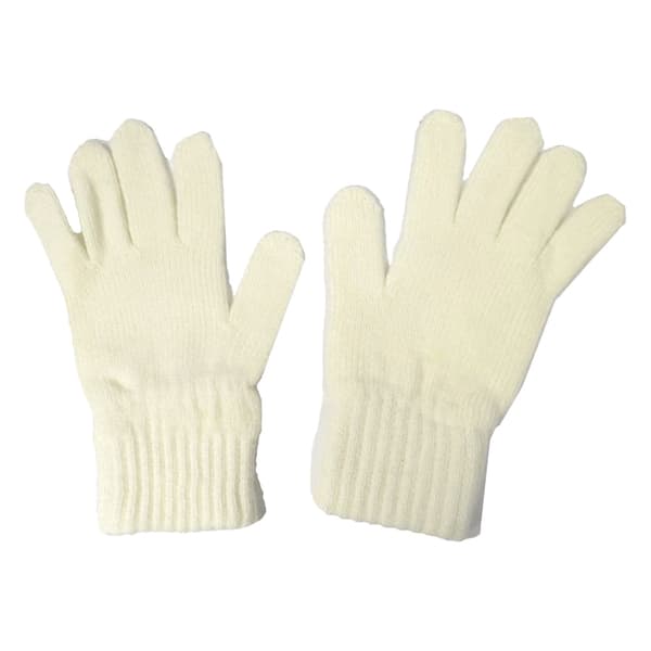 BB Sports Womens/Ladies Knitted Winter Gloves Cream One Size