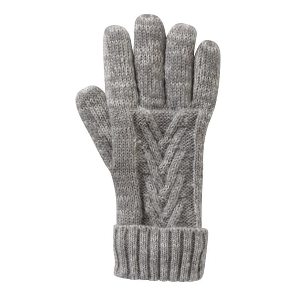 Mountain Warehouse Womens/Ladies Thinsulate Cable Knit Winter Gloves Grey One Size