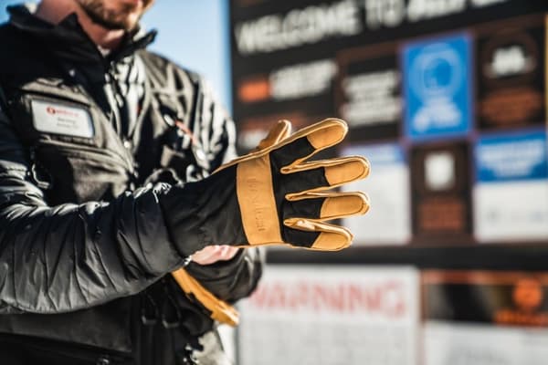 HESTRA JOB WINTER PRO 5-FINGER TAN, Hestra arbetshandske fodrad