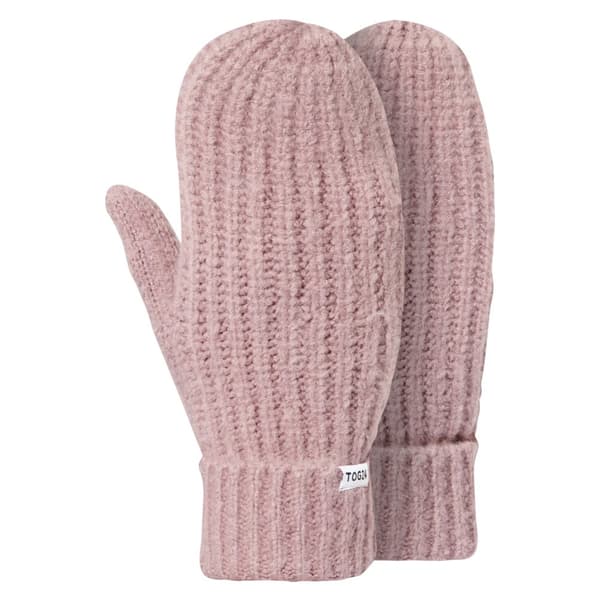 TOG24 Rio Knitted Plain Mittens Mauve One Size