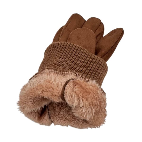 Handskar mocka herr, brun