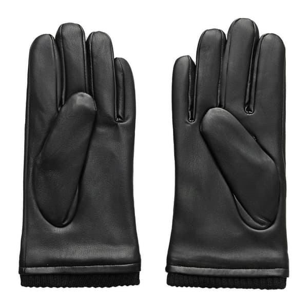 French Connection Mens Classic Leather Gloves Black One Size