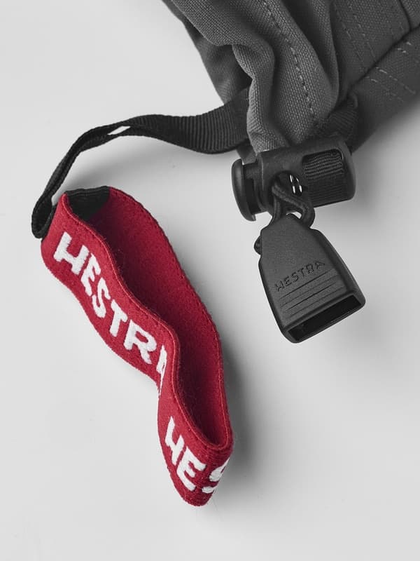 HESTRA ARMY LEATHER HELI SKI JR 5-FINGER Grey/Offwhite