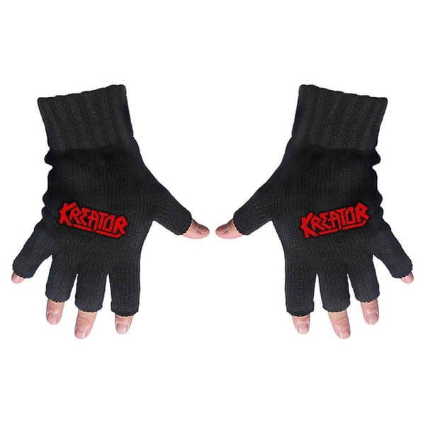 Kreator Unisex Fingerless Gloves: Logo