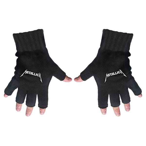Metallica Unisex Fingerless Gloves: Logo