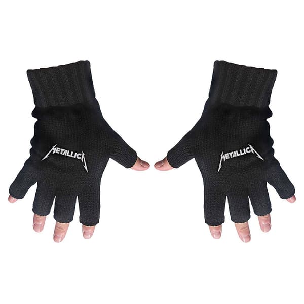 Metallica Unisex Fingerless Gloves: Logo