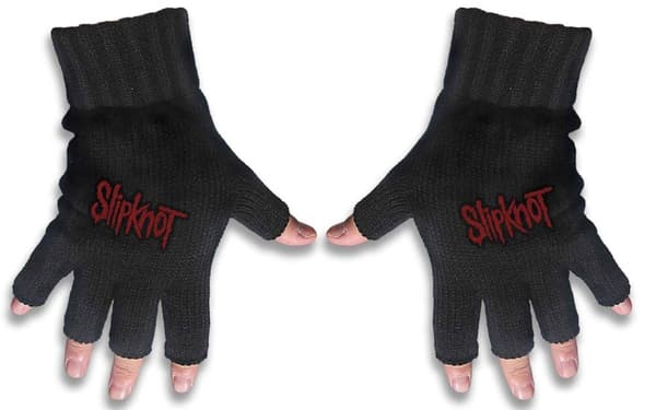 Slipknot Gloves Band Logo Iowa Official Fingerless Black One Size