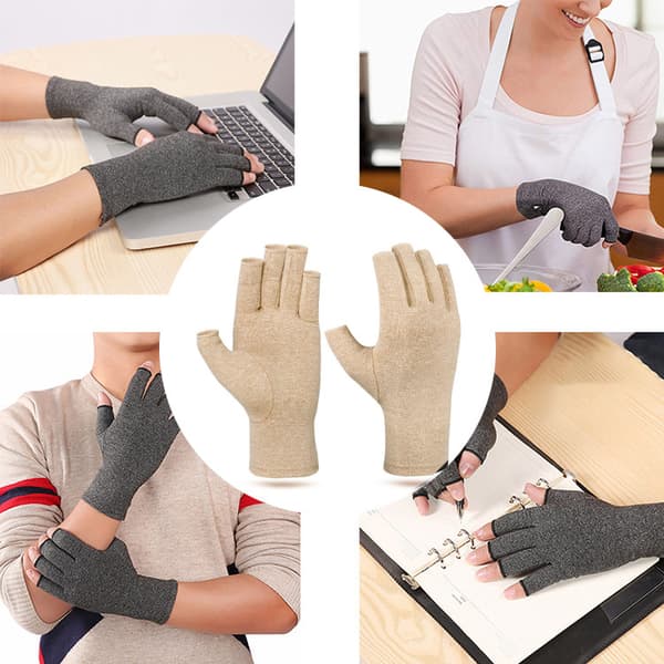 INF Sormettomat puristuskäsineet 1 pari Beige M