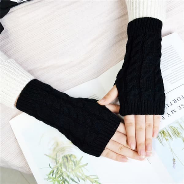 Håndledsvarmere / Fingerløse handsker 1 par Sort