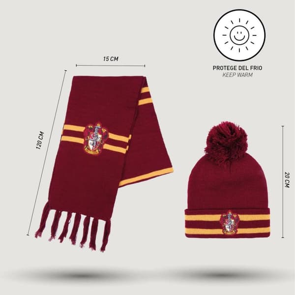 Hat og Halstørklæde Harry Potter Rød