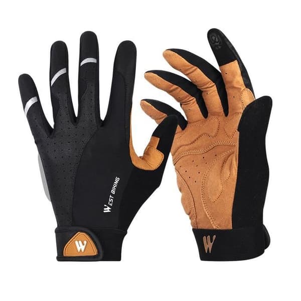 Sporthandskar - WEST BIKING - Touchfunktion - Svart / Brun