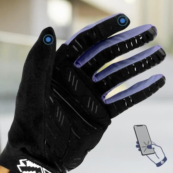 Blue XS Non-Slip Taktila cykelhandskar