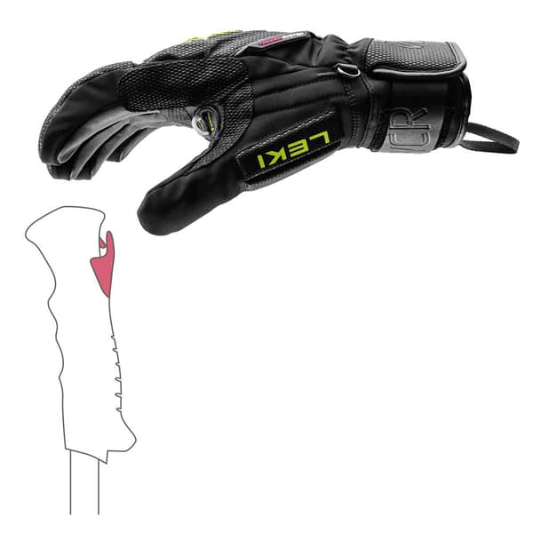 Leki Alpino Handsker Wcr C-tech 3d Sort 9.5 Mand