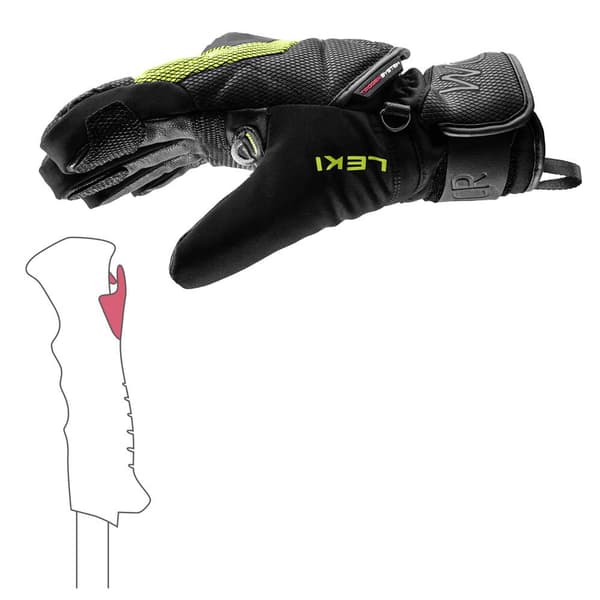 Leki Alpino Juniorhandskar Wcr Coach 3d Grönt 14-15 Years Pojke