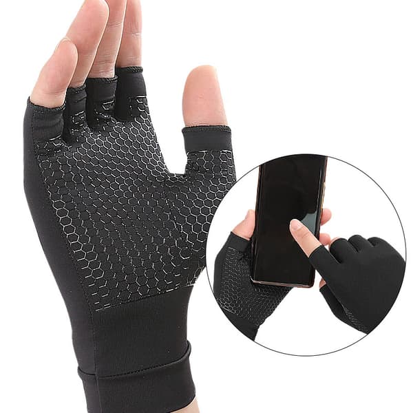INF Halkfria halvfingerhandskar fitnesshandskar 1 par
