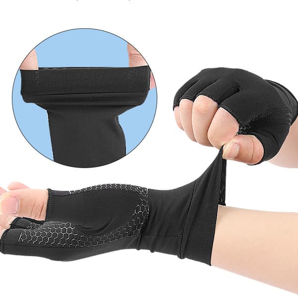 INF Halkfria halvfingerhandskar fitnesshandskar 1 par