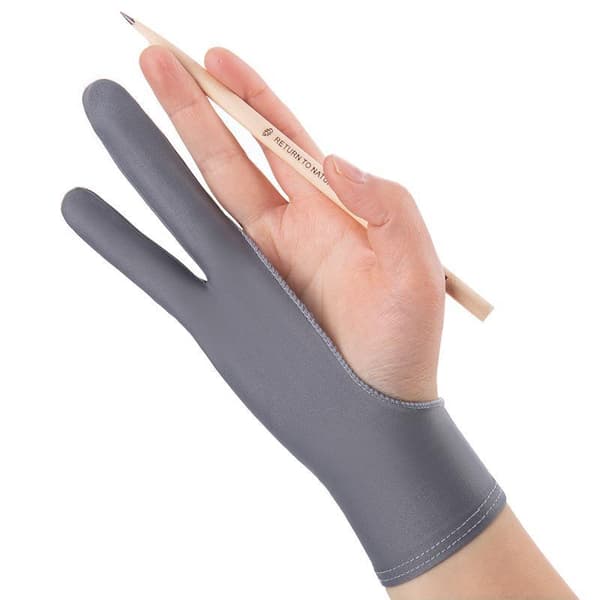 INF To-finger tegnehandsker til papirskitser, grafikmaling, enkeltlags