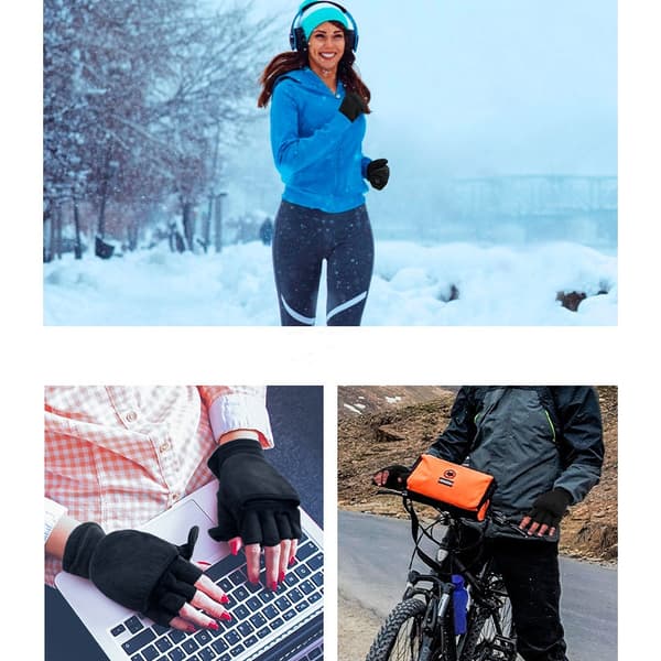 INF Sormettomat polar fleecekäsineet / talvi lapaset 2-in-1