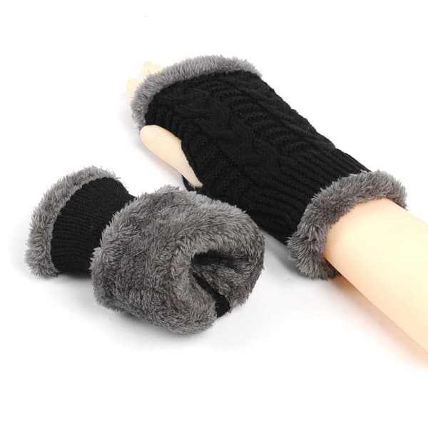 INF Vintervarma stretchiga halvfingerhandskar unisex