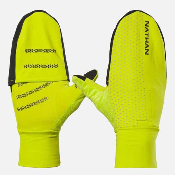 Nathan Käsineet Hypernight Reflective Convertible Mitt Keltainen S Mies