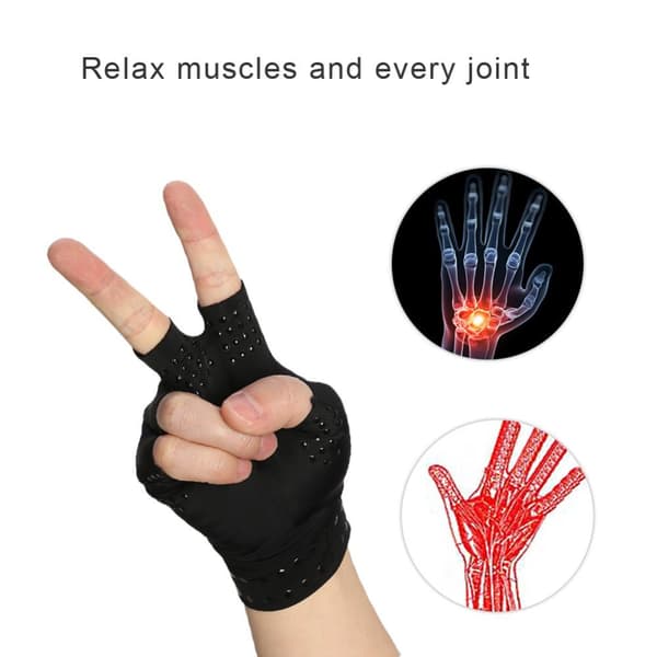 INF Anti-slip fingerløse kompressionshandsker 1 par Sort
