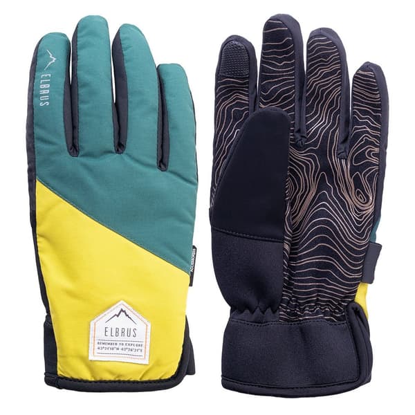 Elbrus Handsker Pointe Grøn,Gul L-XL Mand