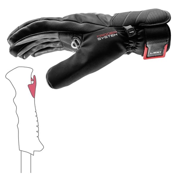 Leki Alpino Handsker Phoenix 3d Sort 7 Mand