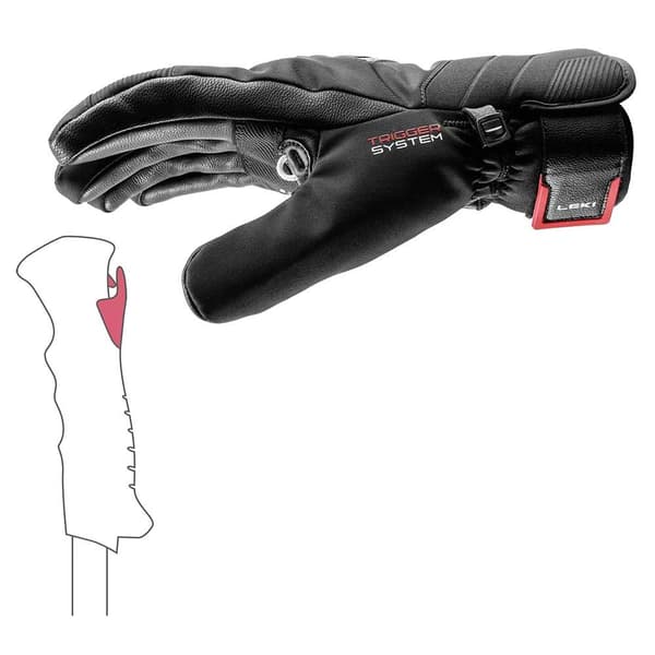 Leki Alpino Handsker Falcon 3d Sort 10 Mand