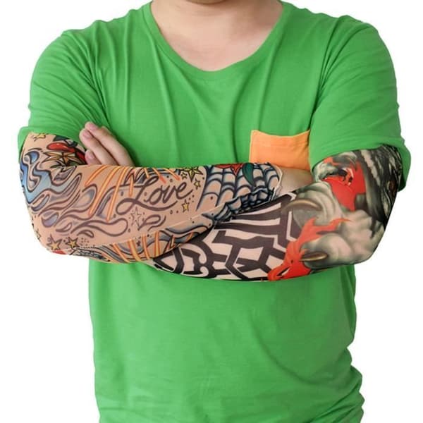 6 st Nylon Tatuering Arm Style Sleeve Strumpor Manschett för män kvinnor