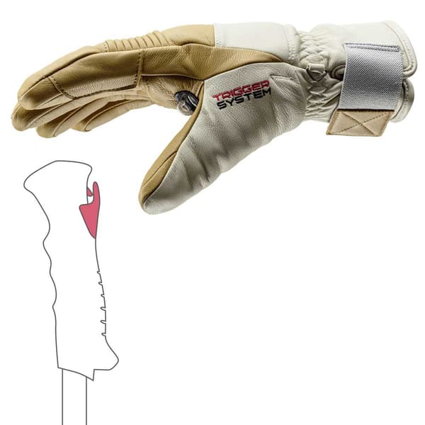 Leki Alpino Rubic 3d Handskar Beige 6 Man