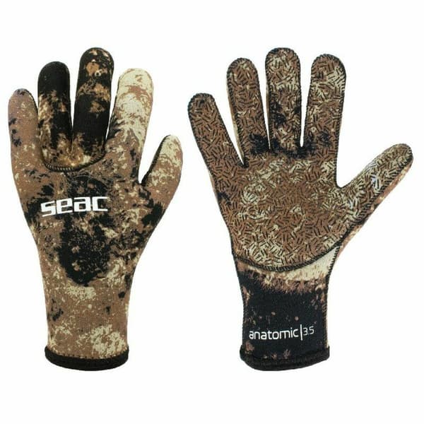 Fiskehandsker Seac Seac Camo 3,5 MM Brun - M