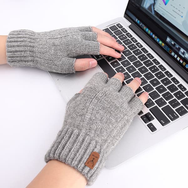 INF Alpaca Blend strikkede fingerløse handsker