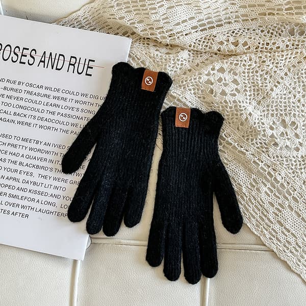 INF Strikkede Handsker - Blonde Fuldfinger