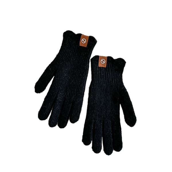 INF Strikkede Handsker - Blonde Fuldfinger Sort